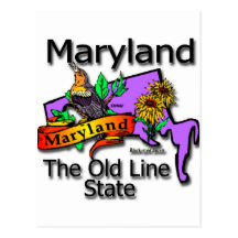 Maryland die alte Staats-Linie Vogel Postkarte
