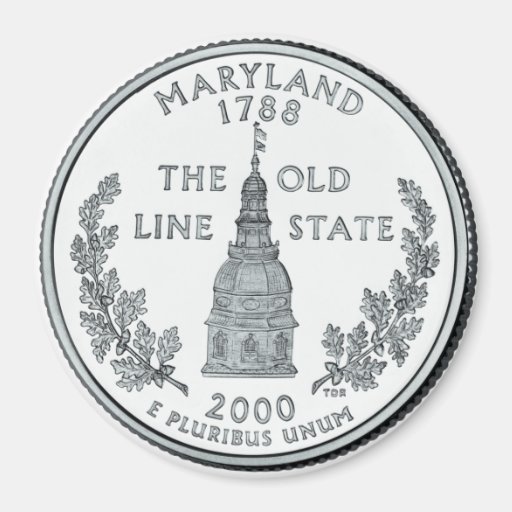Maryland-Staats-Viertelmagnet 2000 Kühlschrankmagnet