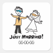 Maskerade gerade verheiratet sticker