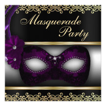 Maskerade-Party laden ein Individuelle Ankündigungskarte