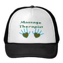 Massage-Therapeut-Herz übergibt Geschenke Netzkappe