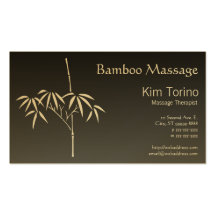 Massage-Therapeut-japanische Bambussteigung Visitenkarten Vorlagen