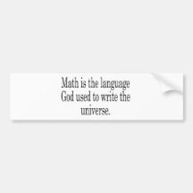 Mathe - die Sprache des Gottes Autosticker