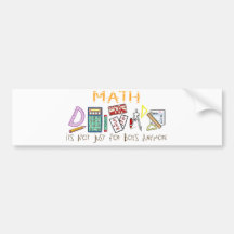 Mathe: Es ist nicht gerade für Jungen mehr Auto Sticker