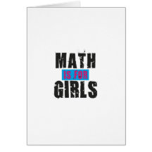 Mathe ist für Mädchen Grußkarte