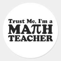 Mathe-Lehrer Runde Sticker