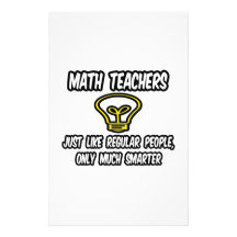 Mathe-Lehrer… wie die regelmäßigen Leute, nur inte Bedrucktes Papier