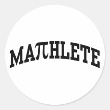 Mathlete Runde Aufkleber