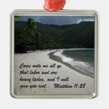 Matthew-11:28 kommen an mich alles YE, das… bearbe Weihnachtsornament