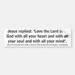 Matthew-22:37 neue internationale Versions-Bibel-S Auto Aufkleber