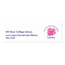 Maui-Uni-Bibliothek Visitenkarten Vorlagen