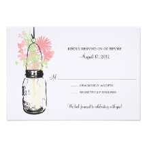 Maurer-Glas u. Wildblumen UAWG Karte Personalisierte Einladung