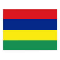 Mauritius-Flaggen-Postkarte postkarten