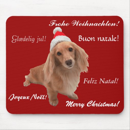 Mauspad "Dackel" Weihnachten