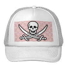 Mauve Circles Jolly Roger Mesh Hat