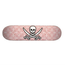 Mauve Circles Jolly Roger Skate Decks