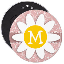 Mauve Circles; Spring Daisy Buttons
