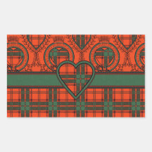 MaxwellScottishTartan Rechteckige Aufkleber