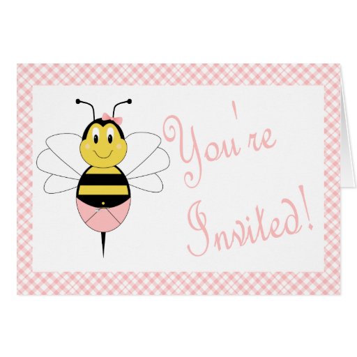 MayBee Hummel-Bienen-Baby-Duschen-Einladung Karten