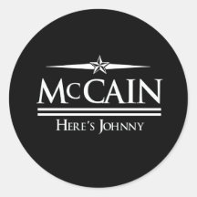 MCCAIN 2008: IST HIER JOHNNY RUNDER STICKER