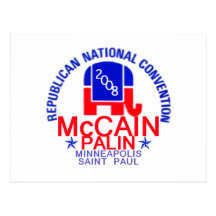 McCain Palin RNC Postkarte