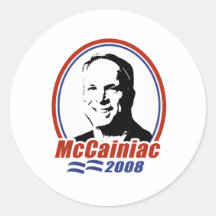 MCCAINIAC 2008 STICKER