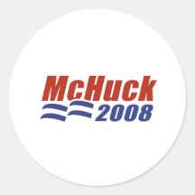 MCHUCK 2008/MCCAIN UND HUCKABEE - besonders angefe Runder Sticker