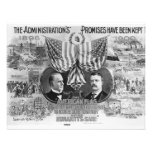 McKinley 1900 - Teddy Roosevelt Personalisierte Ankündigungskarte