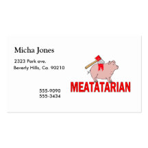 Meatatarian Forever Business Cards