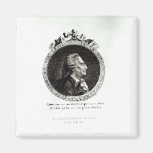 Medaillon-Porträt von Giacomo Casanova, Alter 63 Kühlschrankmagnete