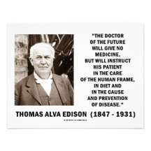 Medizin Thomas Alva Edison Doktor-Of Future Give N Personalisierte Ankündigung