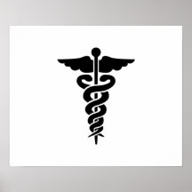 Medizinischer SymbolCaduceus Posterdrucke