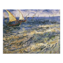 Meerblick bei Saintes-Maries durch Vincent van Gog Individuelle Ankündigskarten