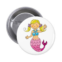 Meerjungfrauprinzessin Anstecknadelbuttons