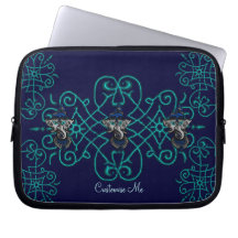 Mehndi Ganesha (Blue) Laptop Computer Sleeve