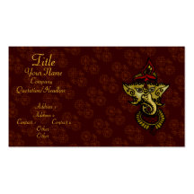 Mehndi Ganesha Business Card