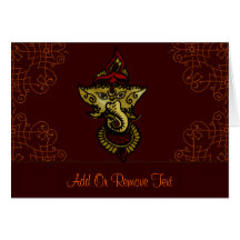Mehndi Ganesha Card