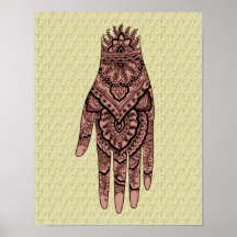Mehndi Handtätowierungs-Kunst-Plakat