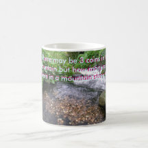 Mehr als 3 Münzen in einem Brunnen Kaffeetasse