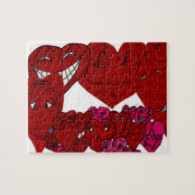 MEHRFACHES ALBERNES VALENTINE-HERZ-Puzzlespiel
