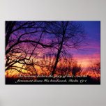 Mehrfarbiges Sonnenuntergangplakat