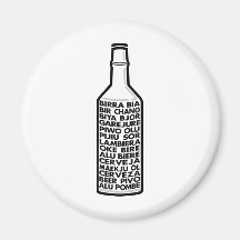 Mehrsprachiger Bier-Magnet Magnete