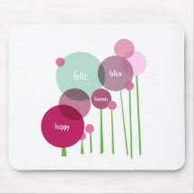 Mehrsprachiges "glückliches" Mousepad