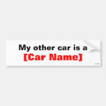 Mein anderes Auto ist… Autoaufkleber