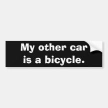 Mein anderes Auto ist ein Fahrrad Auto Sticker
