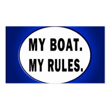 Mein Boot. Meine Regeln - lustige Bootfahrt Visitenkartenvorlagen