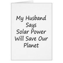 Mein Ehemann sagt, dass SolarPower unseren Planete Karte