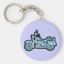 Mein erstes blaues Motorrad Schlüsselanhänger