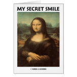 Mein geheimes Lächeln (da Vincis Mona Lisa) Grußkarte