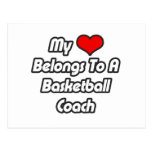 Mein Herz gehört einem Basketball-Trainer Postkarte